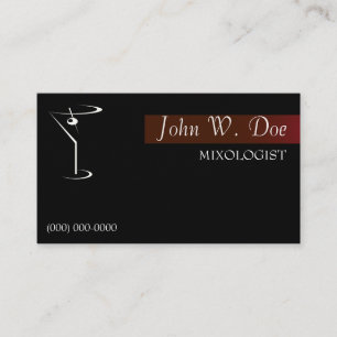 Mixology Barkeeper Business Cards Visitenkarte