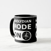 Mixolydischer Musikmodus Ein - Tasse (Vorderseite Links)