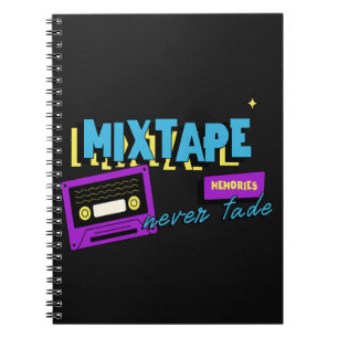 Mixtape-Erinnerungen Retro-Kassette Nostalgie Notizblock