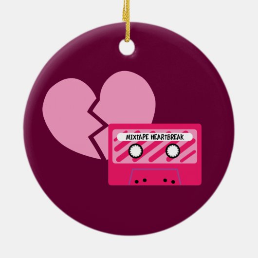MixTape Heartbreak Keramik Ornament (Hinten)