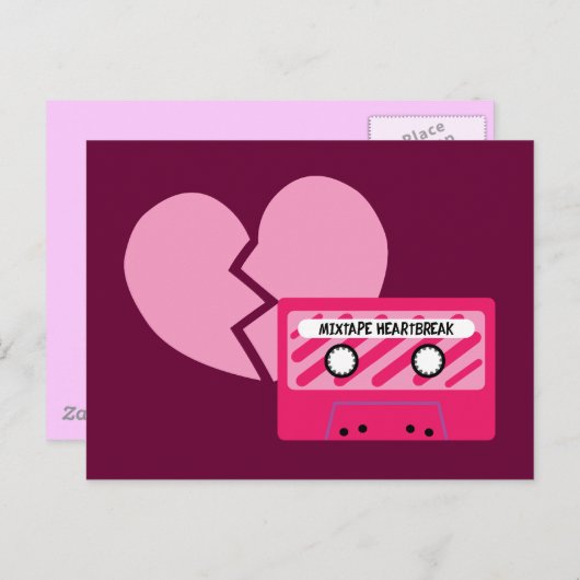 MixTape Heartbreak Postkarte (Vorne/Hinten)