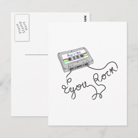 Mixtape - Ihr Rock Postkarte (Vorne/Hinten)