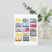 Mixtapes Grafik Postkarte (Stehend Vorderseite)