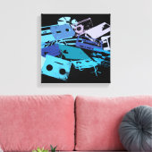 Mixtapes überzogene Canvas Leinwanddruck (Insitu (Wohnzimmer))