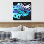 Mixtapes überzogene Canvas Leinwanddruck (Insitu (Schlafzimmer))