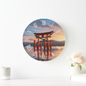 Miyajima Floating Torii Itsukushima Shrine Travel Große Wanduhr (Zuhause)