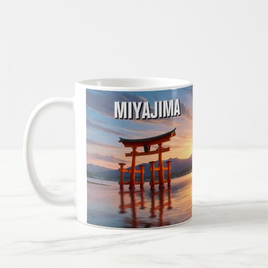 Miyajima Floating Torii Itsukushima Shrine Travel Kaffeetasse (Links)
