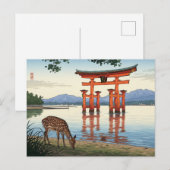 Miyajima Floating Torii Itsukushima Shrine Travel Postkarte (Vorne/Hinten)