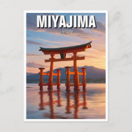Miyajima Floating Torii Itsukushima Shrine Travel Postkarte