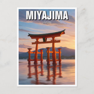 Miyajima Floating Torii Itsukushima Shrine Travel Postkarte