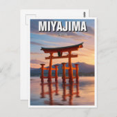 Miyajima Floating Torii Itsukushima Shrine Travel Postkarte (Vorne/Hinten)