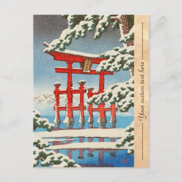 Miyajima in Snow Hasui Kawase shin hanga art Postkarte
