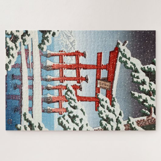 Miyajima Shrine in Snow, Hasui Kawase Puzzle (Horizontal)