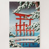 Miyajima Shrine in Snow, Hasui Kawase Puzzle (Vertikal)