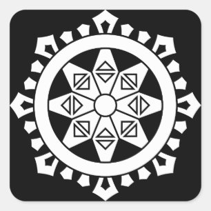 Miyake Dharma-Rad Quadratischer Aufkleber