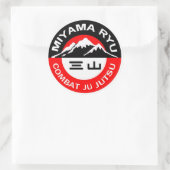 Miyama Ryu Logo Black & Red Runder Aufkleber (Tasche)