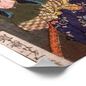 Miyamoto Musashi kämpft gegen eine große Fledermau Poster (Ecke)