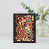 Miyamoto Musashi Kuniyoshi Japanisch Fine Art Postkarte (Stehend Vorderseite)