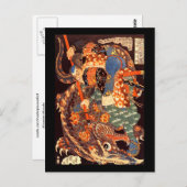 Miyamoto Musashi Kuniyoshi Japanisch Fine Art Postkarte (Vorne/Hinten)