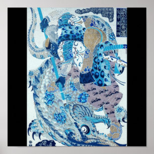 Miyamoto Musashi Malerei um die 1800er Jahre Poster