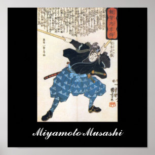 Miyamoto Musashi Painting c. 1800 Poster