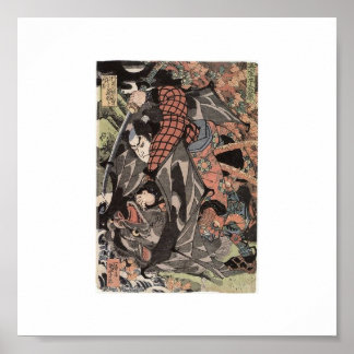 Miyamoto Musashi Painting c. 1800 Poster