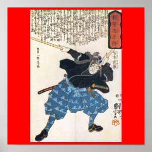 Miyamoto Musashi Painting c. 1800 Poster