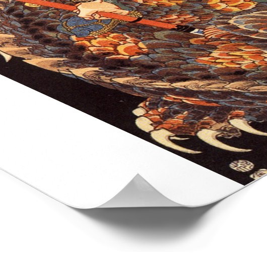 Miyamoto Musashi Painting c. 1800's Poster (Ecke)