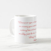 Miyamoto Musashi Zitat Kaffeetasse (Vorderseite Links)