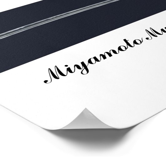 Miyamoto Musashis Schwert Poster (Ecke)