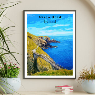 Mizen Head Cork Irland Retro Style Poster