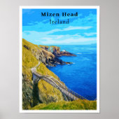 Mizen Head Cork Irland Retro Style Poster (Vorne)