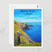 Mizen Head Cork Irland Retro Style Postkarte (Vorne/Hinten)