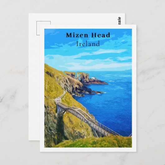 Mizen Head Cork Irland Retro Style Postkarte (Vorne/Hinten)