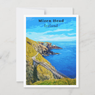 Mizen Head Cork Irland Retro Style Postkarte