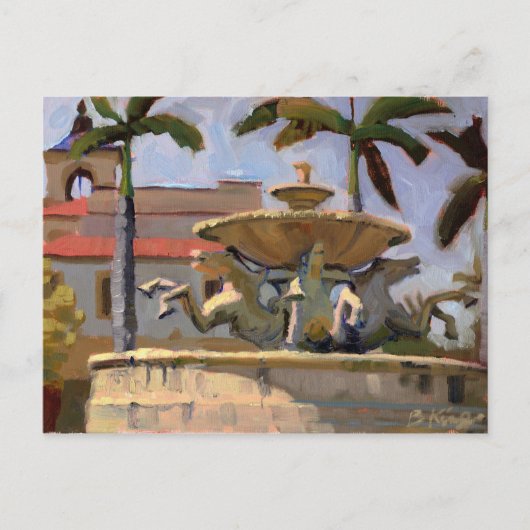 Mizner Memorial Fotain Postkarte (Vorderseite)