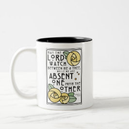 Mizpah Blessing | Yellow Glasgow Rose Zweifarbige Tasse