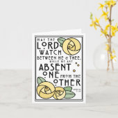 Mizpah | Der Herr wacht zwischen mir und dir | Ros Karte (Gelbe Blume)