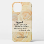 Mizpah | Gelbe Rose Personalisiert Case-Mate iPhone Hülle (Rückseite)