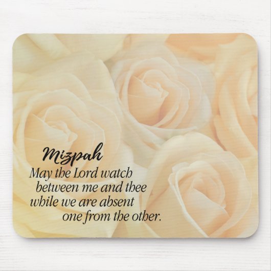 Mizpah | Gelbe Rosen Mousepad (Vorne)