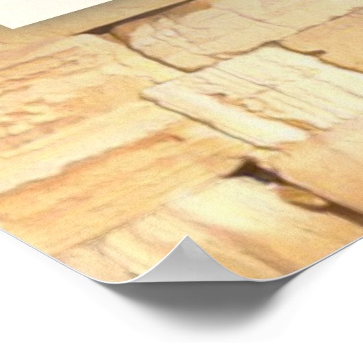 Mizrach mit Kotel - die Western-Mauer in Jerusalem Poster (Ecke)
