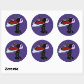 Mizz Ladybug Classic Round Sticker (Blatt)