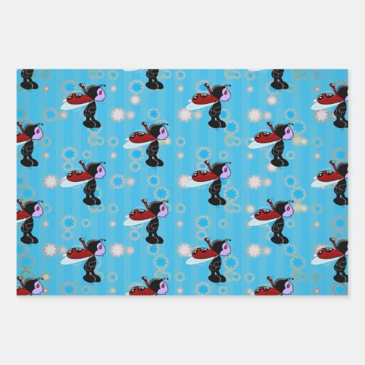 Mizz Ladybug Geschenkpapier Set (Vorderseite 2)
