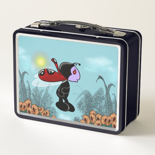 Mizz Ladybug Metal Lunch Box (Rückseite)