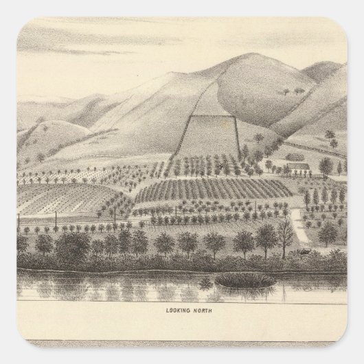 Mizzen Top Rancho Quadratischer Aufkleber (Vorderseite)