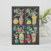 MJ Blumen/Saisonen Flat Card Einladung (Stehend Vorderseite)