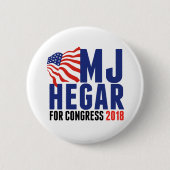 MJ Hegar für den Kongress 2018 Button (Vorderseite)