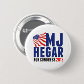 MJ Hegar für den Kongress 2018 Button (Vorne & Hinten)