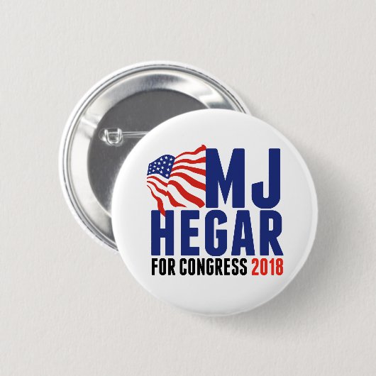MJ Hegar für den Kongress 2018 Button (Vorne & Hinten)