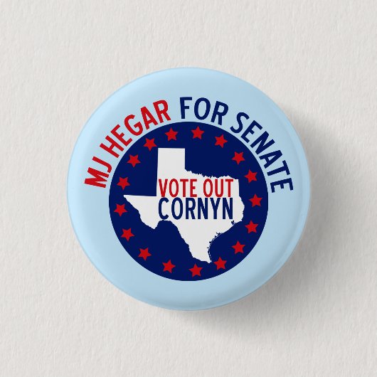 MJ Hegar für Senat Button (Vorderseite)